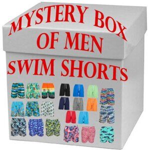 6 Pairs of Assorted Prints and Colors of Men Swimming Trunks, Beach Shorts, NEW